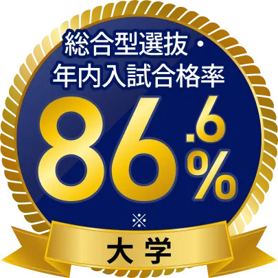総合型選抜・年内入試合格率 86.6% 大学